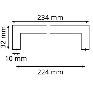 Produktbild für Möbelgriffe SO-TECH E8, silber, aus Edelstahl