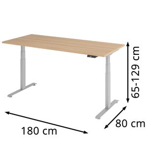 Produktbild für Schreibtisch Böttcher-AG Base Lite, eiche / silber