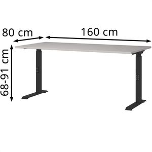 Produktbild für Schreibtisch Germania Bedano 9916-630, kaschmir / schwarz