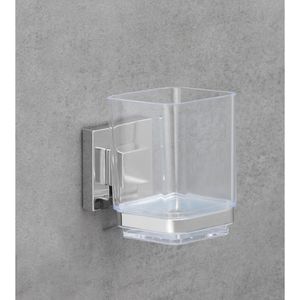 Produktbild für Zahnputzbecher Wenko Quadro, 22680100, aus Kunststoff