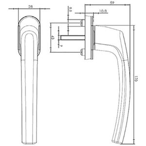 Produktbild für Fenstergriff SILISTO Colonia