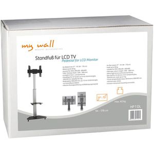 Produktbild für TV-Ständer myWall HP1DL, Ablage &amp; Rollen, silber, Aluminium