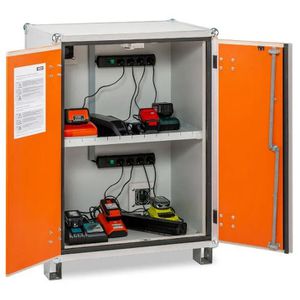 Akku-Ladeschrank CEMO Basic 8/10, mit 8 Steckdosen