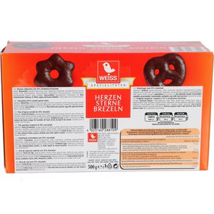 Produktbild für Lebkuchen Weiss Herzen Brezeln Sterne