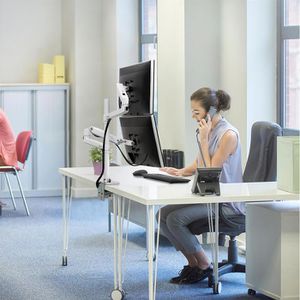 Produktbild für Monitorhalterung Ergotron LX Dual, VESA 75x75 &amp; 100x100 mm