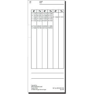 Produktbild für Stempelkarte Bürk Typ 1100