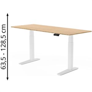 Produktbild für Schreibtisch FlexiSpot E7W-Pro 2026, ahorn / weiß
