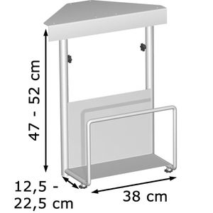 Produktbild für PC-Halterung Geramöbel S-500910-SI, silber