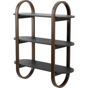 Wandregal Umbra Bellwood, walnuss / schwarz