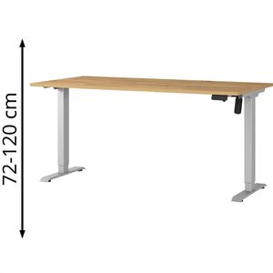 Produktbild für Schreibtisch Germania Profi 3.0, 8024-638, eiche / silber