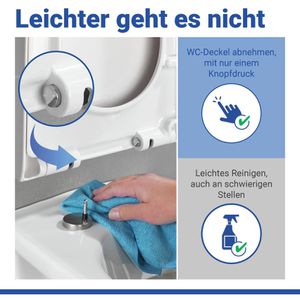Produktbild für WC-Sitz Wenko Palma 18396100, D-Form, aus Duroplast