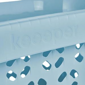 Produktbild für Wäschekorb Keeeper Anton, blau, mit 3 Griffen