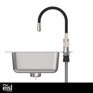 Produktbild für Küchenarmatur EISL FLEXO, Edelstahl / schwarz