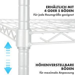 Produktbild für Schwerlastregal Karat Rocky, 5 Gitterböden