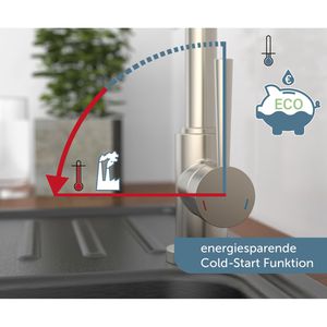 Produktbild für Küchenarmatur Schütte Cornwall, Edelstahl