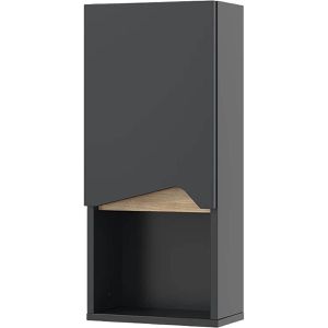 Produktbild für Bad-Hängeschrank Vicco Marelle, anthrazit / artisan eiche