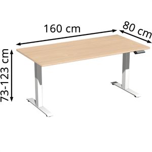Produktbild für Schreibtisch Geramöbel Elevate Basic, buche / weiß