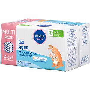 Produktbild für Feuchttücher Nivea Baby Aqua, 228 Tücher