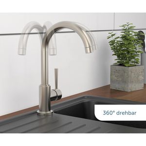Produktbild für Küchenarmatur Schütte Cornwall, Edelstahl