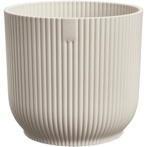Produktbild für Übertopf elho Vibes Fold rund, leinenweiß, Ø 30 x 27 cm