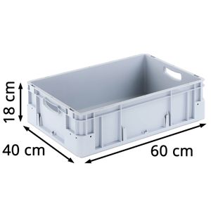 Produktbild für Eurobox Alpha-Paletten Silverline, grau, 30 Liter