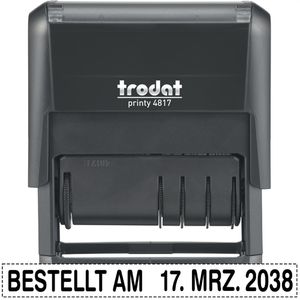 Produktbild für Datumstempel Trodat Printy 4817, schwarz, selbstfärbend