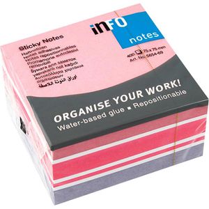 Haftnotizen Info Sticky Notes Cubes, 5654-69, bunt