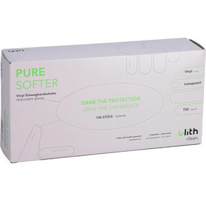 Produktbild für Einmalhandschuhe Ulith Pure Softer, transparent, 100 Stück