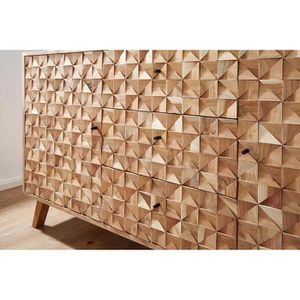 Produktbild für Sideboard Wohnling Rewa WL5.598, aus Massivholz, akazie