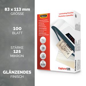 Produktbild für Laminierfolien Fellowes 53071, 83 x 113 mm