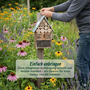 Produktbild für Insektenhotel Relaxdays 10052310, zum Aufhängen, aus Holz