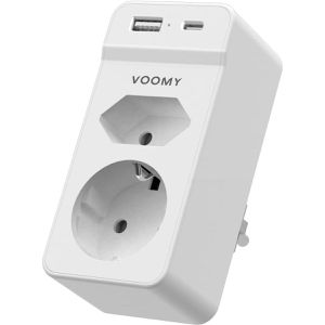 Steckdosenadapter Voomy Split X2S, mit Überspannungsschutz