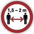 Hinweisschild Durable ISO 7010, Folie Ø 43 cm, Bodenmarkierung, Abstand halten