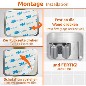 Produktbild für Gerätehalter ECENCE Besenhalter, 4 Stück