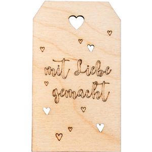 Hängeetiketten Rayher Holzanhänger, 4,8 x 8,2 cm