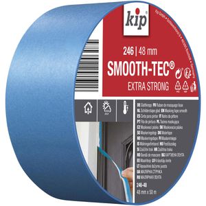 KIP Kreppband 246-48, Smooth Tec, Extra Strong, 48mm x 50m, für Innen und Außen