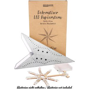 Produktbild für Weihnachtsstern BRUBAKER 77703, 3D Stern, silber