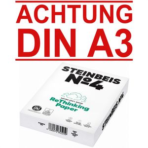 Kopierpapier Steinbeis No.4, Evolution White, Recycling, A3