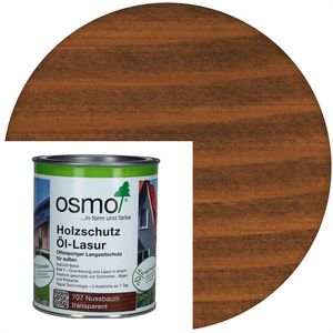 Osmo Holzlasur Holzschutz Öl-Lasur, 0,75l, außen, 707 nussbaum