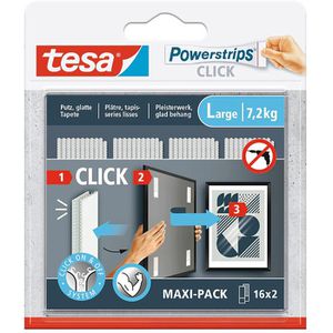 Klettband Tesa Powerstrips Click Large 77722-00020