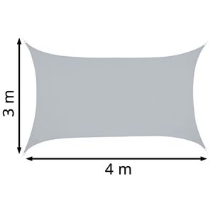 Produktbild für Sonnensegel Relaxdays hellgrau, rechteckig