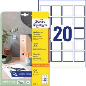 Produktbild für Universaletiketten Zweckform L7121-25, weiß
