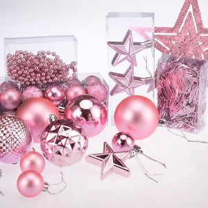 Produktbild für Weihnachtskugeln Deuba 107512, rosa