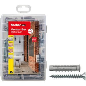 Produktbild für Schrauben-Dübel-Set Fischer 513777, MeisterBox Wohnraum