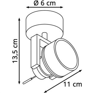 Produktbild für Deckenstrahler SLV Inda, weiß mit GU10-Fassung