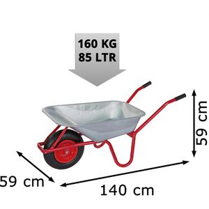 Produktbild für Schubkarre pro-bau-tec PU-10093, 85 Liter