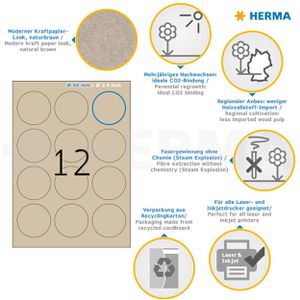 Produktbild für Universaletiketten Herma 10762, naturbraun