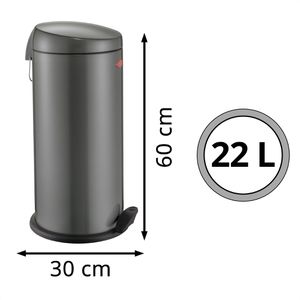 Produktbild für Mülleimer Wesco Capboy Maxi, graphit