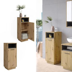 Produktbild für Badschrank Vicco Beatrice, 4 Füße, anthrazit / artisan eiche