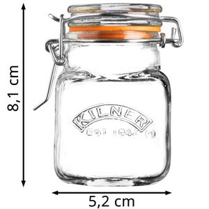 Produktbild für Gewürzgläser Kilner 0025.460, aus Glas, mit Glasdeckel